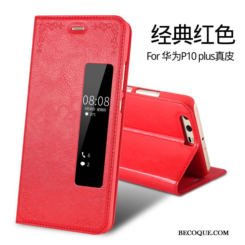 Huawei P10 Plus Coque Tout Compris Protection Rouge Étui Incassable Housse