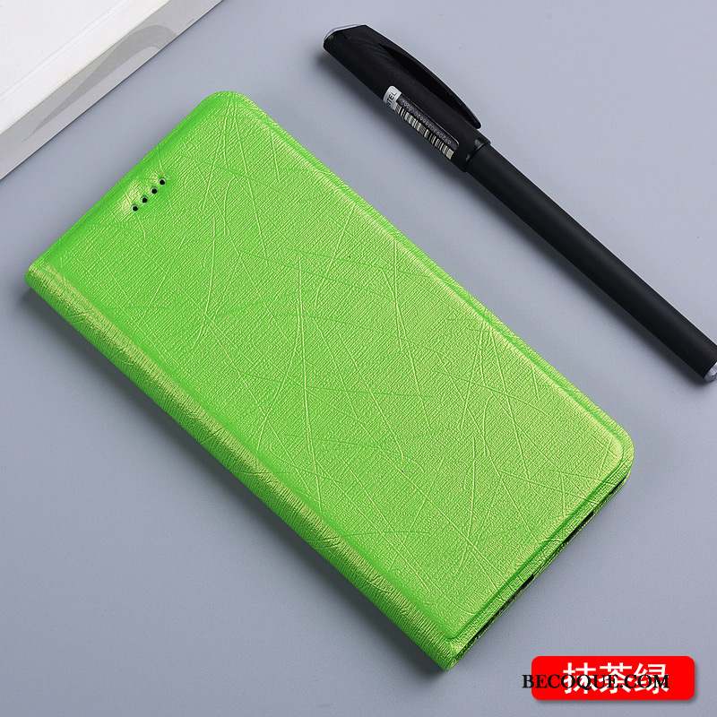 Huawei P10 Plus Coque Téléphone Portable Soie Protection Étui En Cuir Vert Silicone