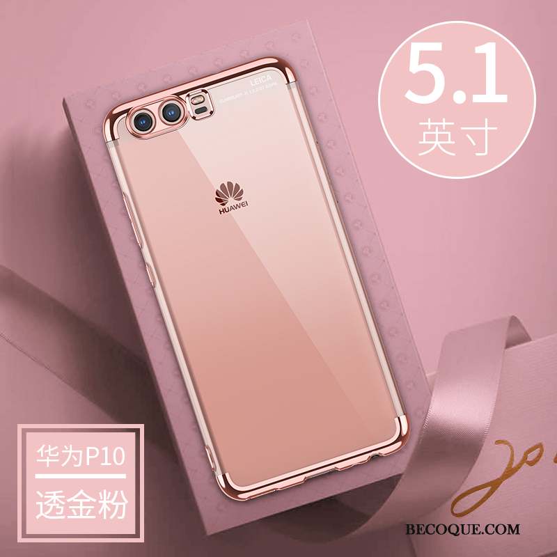 Huawei P10 Rose Très Mince Fluide Doux Silicone Coque De Téléphone