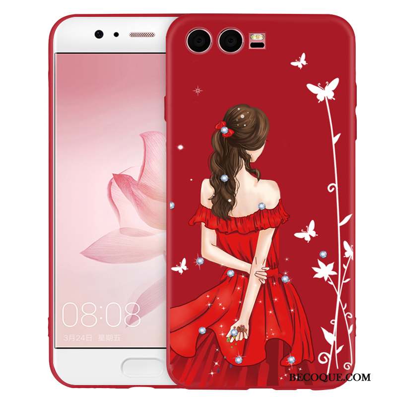 Huawei P10 Silicone Étui Coque De Téléphone Protection Créatif Rouge