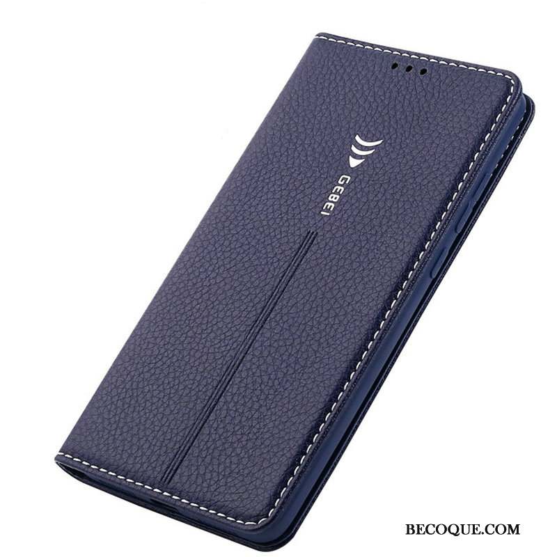 Huawei P20 Cuir Véritable Coque De Téléphone Protection Bleu Incassable Étui