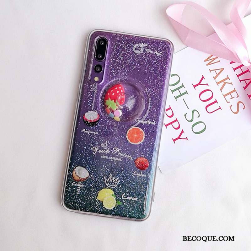 Huawei P20 Fluide Doux Dessin Animé Étui Coque De Téléphone Fruit Charmant