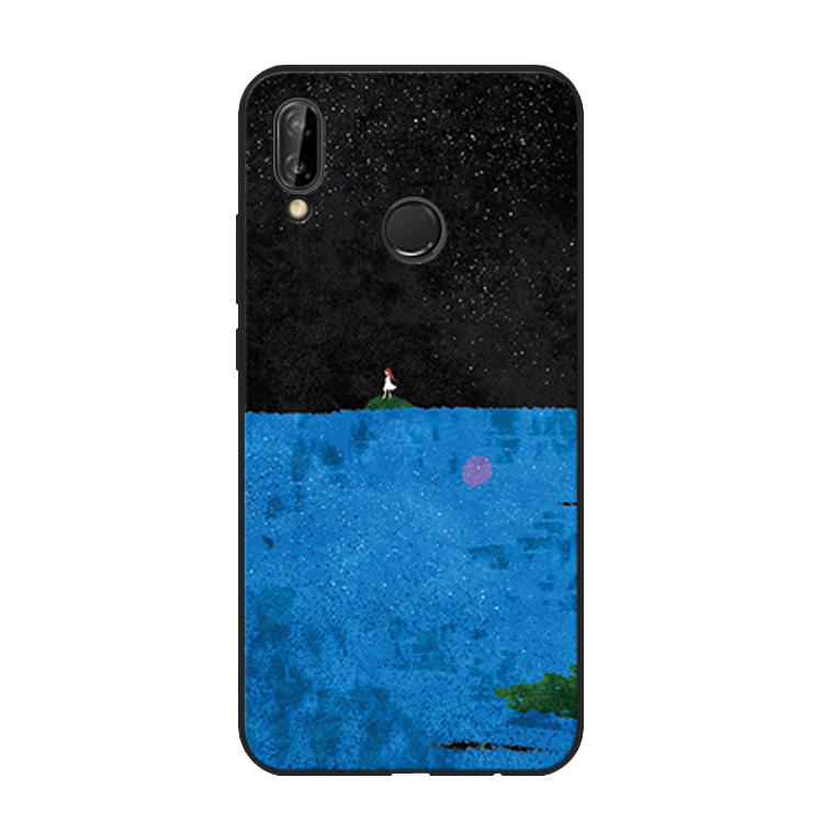 Huawei P20 Lite Protection Bleu Coque De Téléphone Étui Créatif Ciel Étoilé