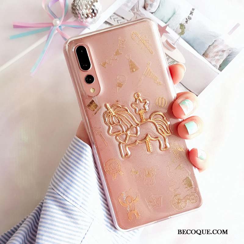 Huawei P20 Pro Coque De Téléphone Créatif Personnalité Silicone Tendance Transparent