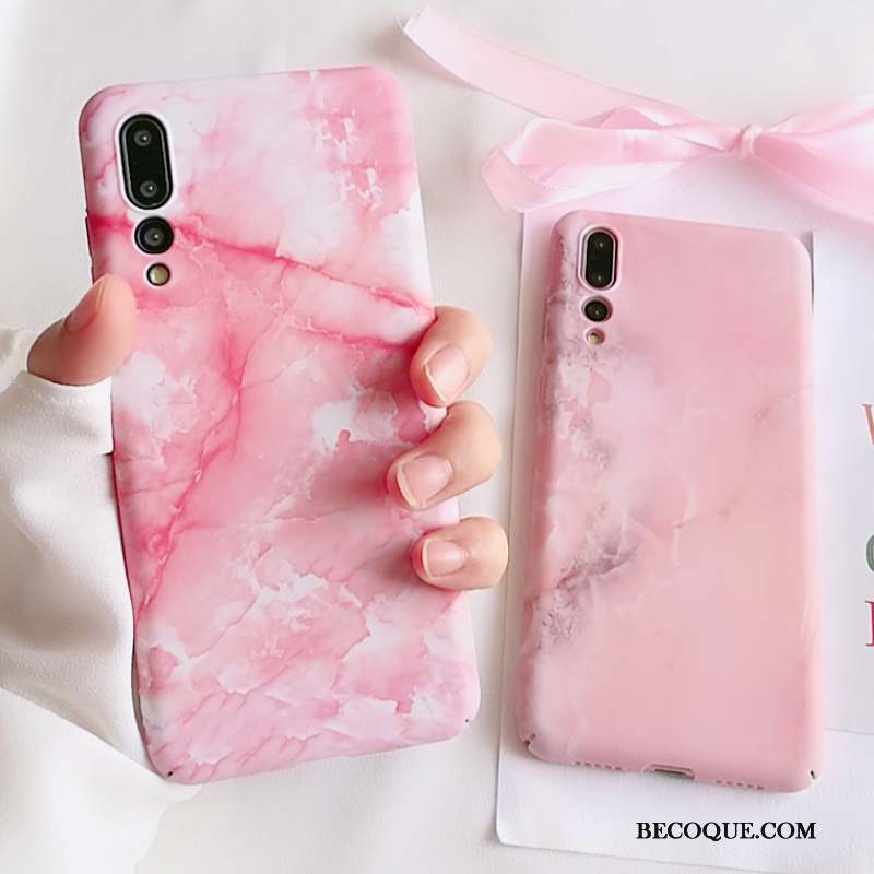 Huawei P20 Pro Coque De Téléphone Rose Charmant Tout Compris Modèle Fleurie Protection
