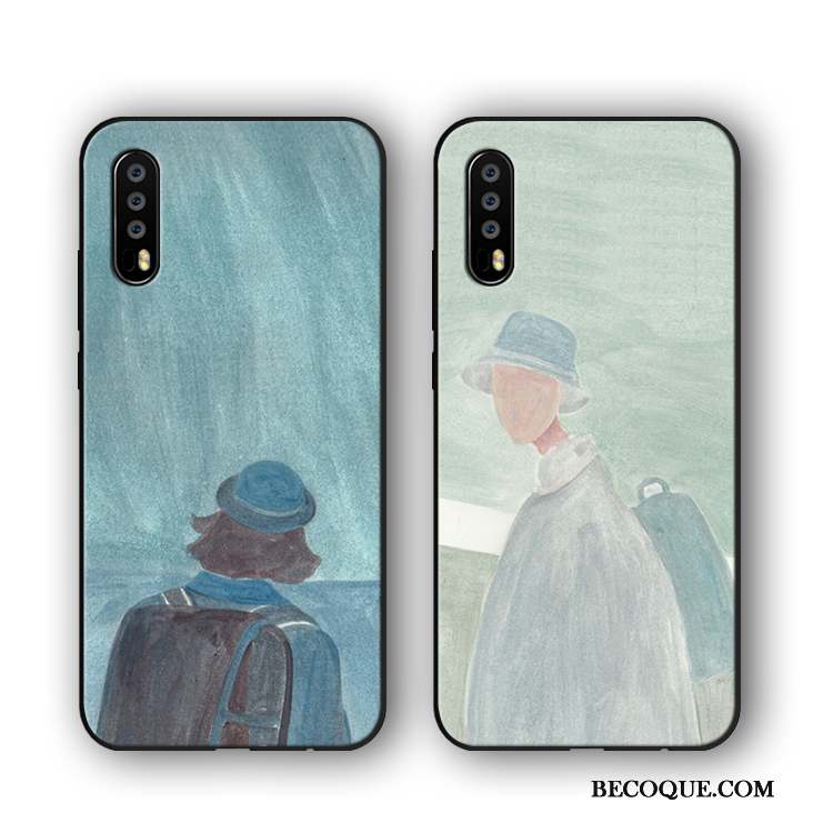 Huawei P20 Pro Coque Tout Compris Étui Petit Noir Bleu Silicone