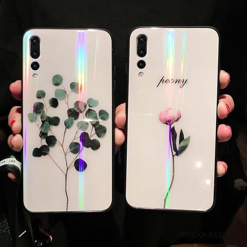 Huawei P20 Pro Petit Marque De Tendance Frais Coque De Téléphone Verre Transparent