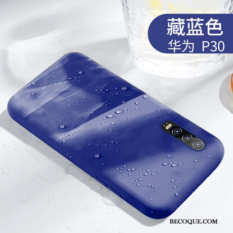 Huawei P30 Bleu Protection Coque Tout Compris Simple Amoureux