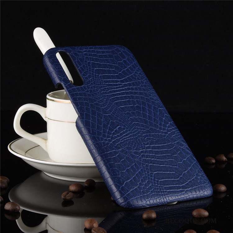 Huawei P30 Bleu Qualité Coque De Téléphone Étui Crocodile Modèle Protection