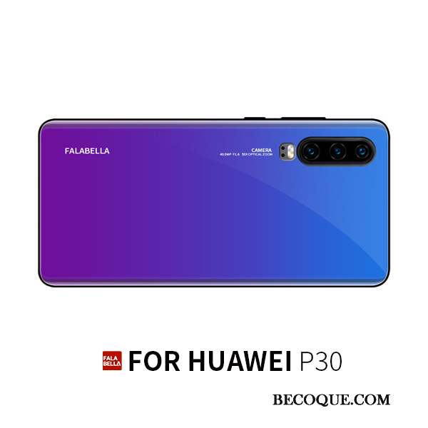 Huawei P30 Coque Incassable Marque De Tendance Personnalité Nouveau Silicone Verre