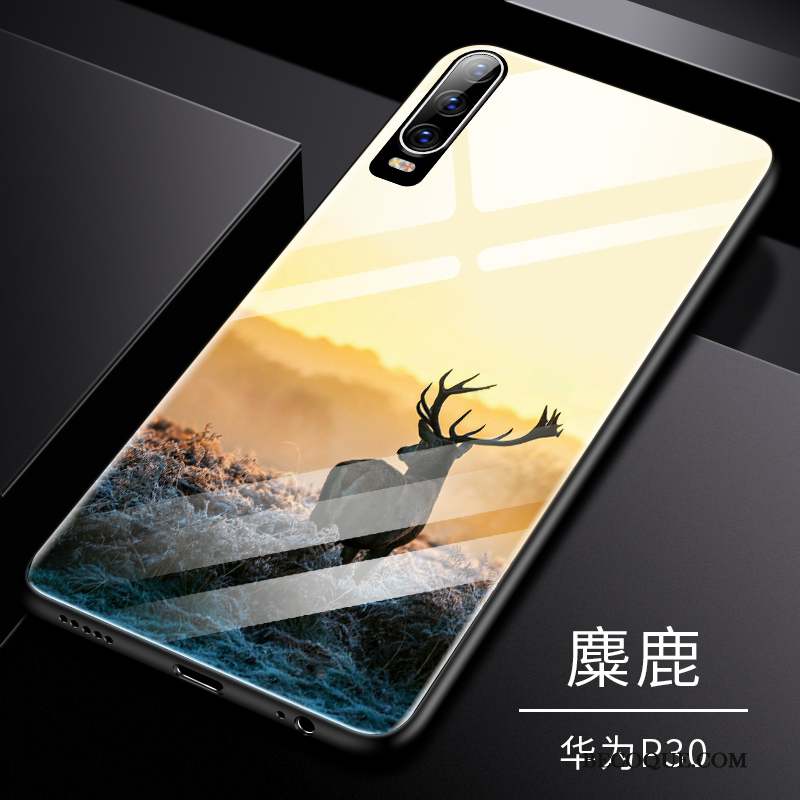 Huawei P30 Coque Personnalité Fluide Doux Luxe Silicone Amoureux Très Mince