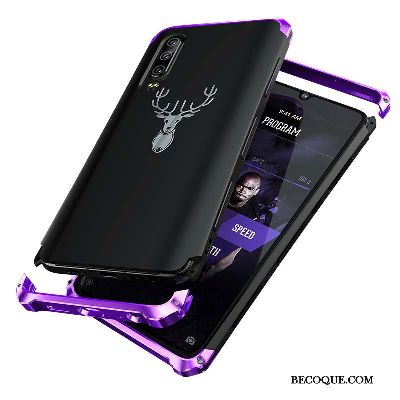 Huawei P30 Coque Protection Métal Étui Très Mince Violet Marque De Tendance