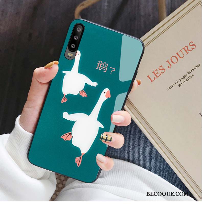 Huawei P30 Coque Verre Trempé Personnalité Miroir Étui Clair Tout Compris