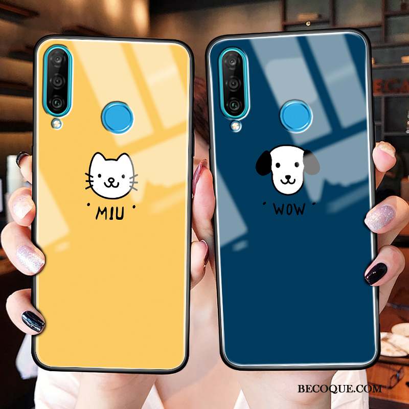 Huawei P30 Lite Coque Amoureux Tendance Tout Compris Créatif Dessin Animé Étui