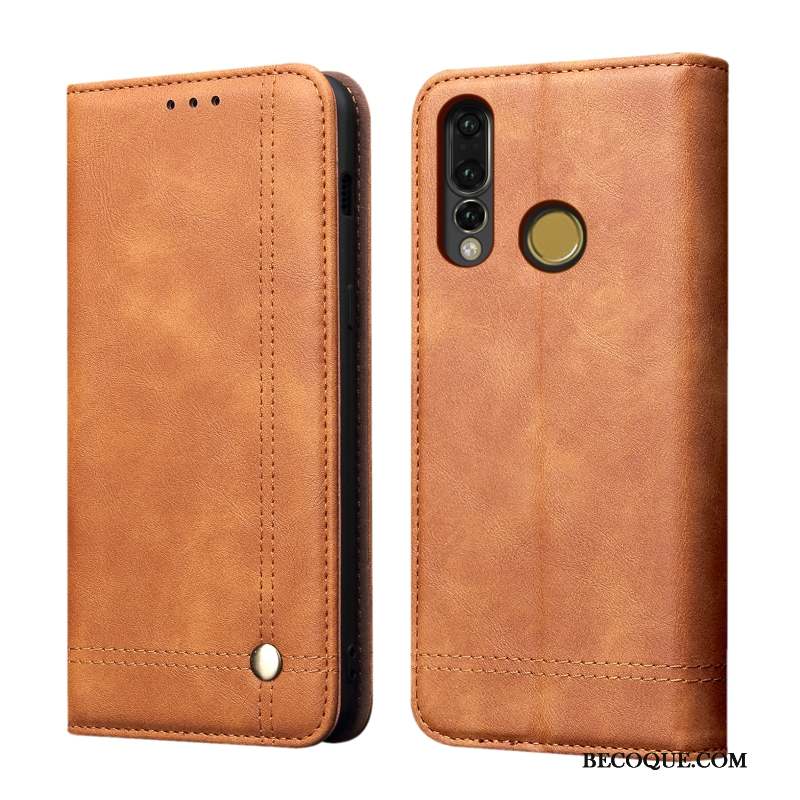 Huawei P30 Lite Coque Housse Étui Kaki Étui En Cuir Protection Fluide Doux