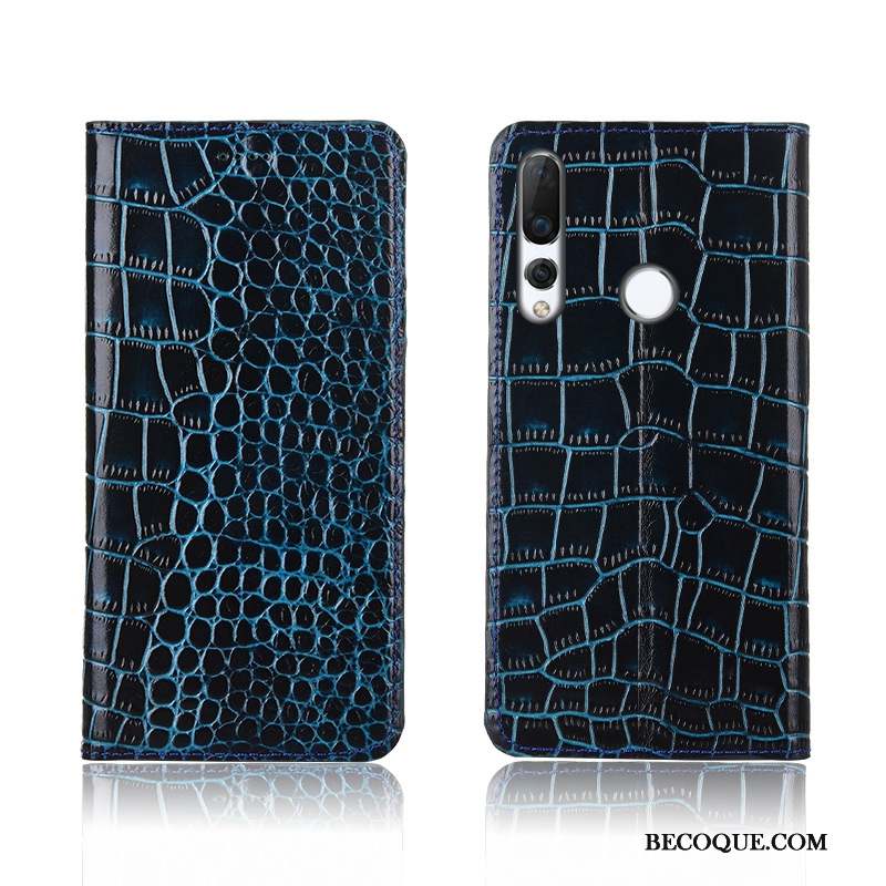 Huawei P30 Lite Crocodile Téléphone Portable Étui Incassable Cuir Véritable Coque