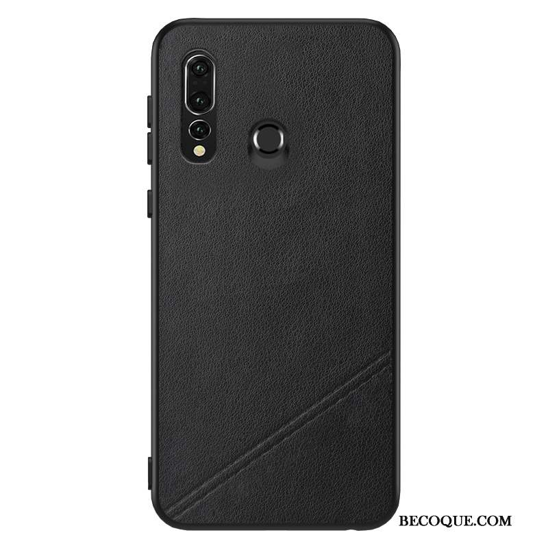 Huawei P30 Lite Légères Étui En Cuir Business Coque De Téléphone Tout Compris Noir