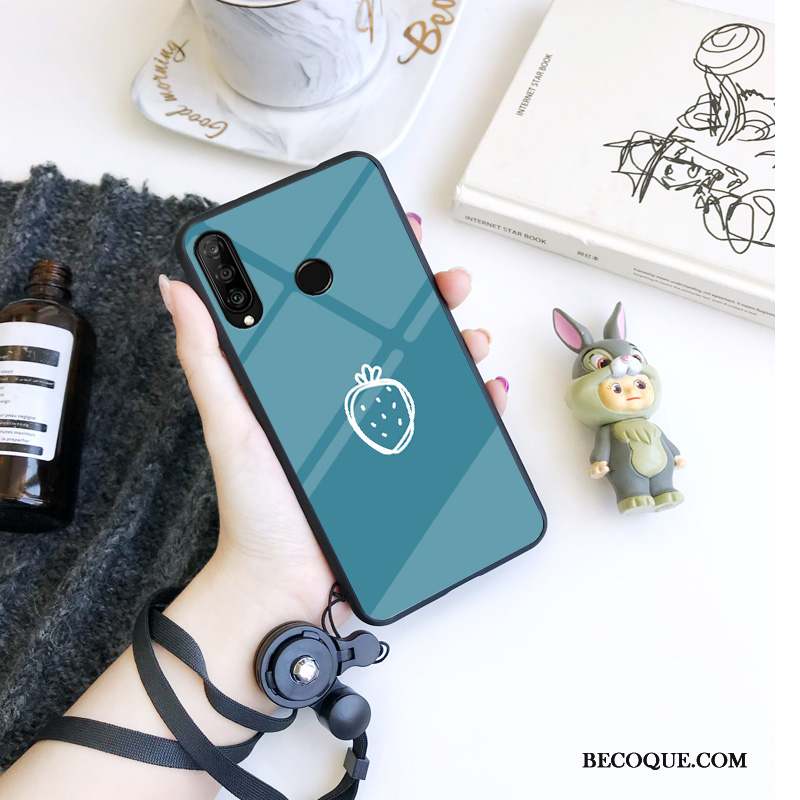 Huawei P30 Lite Protection Incassable Fruit Marque De Tendance Verre Coque De Téléphone