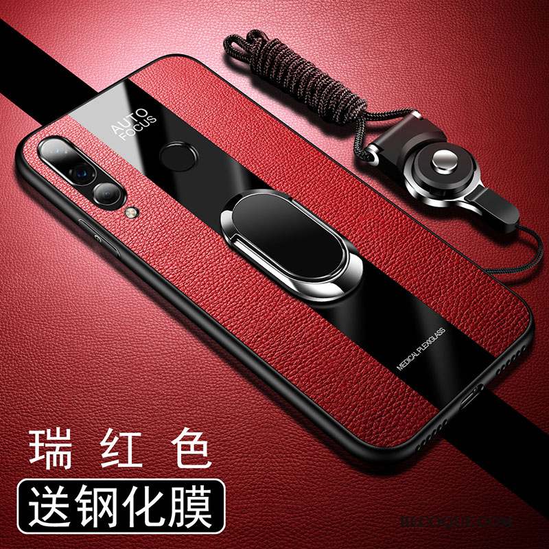 Huawei P30 Lite Tout Compris Rouge Silicone Coque Verre Fluide Doux