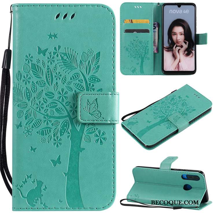 Huawei P30 Lite Étui Vert Incassable Étui En Cuir Coque De Téléphone Téléphone Portable