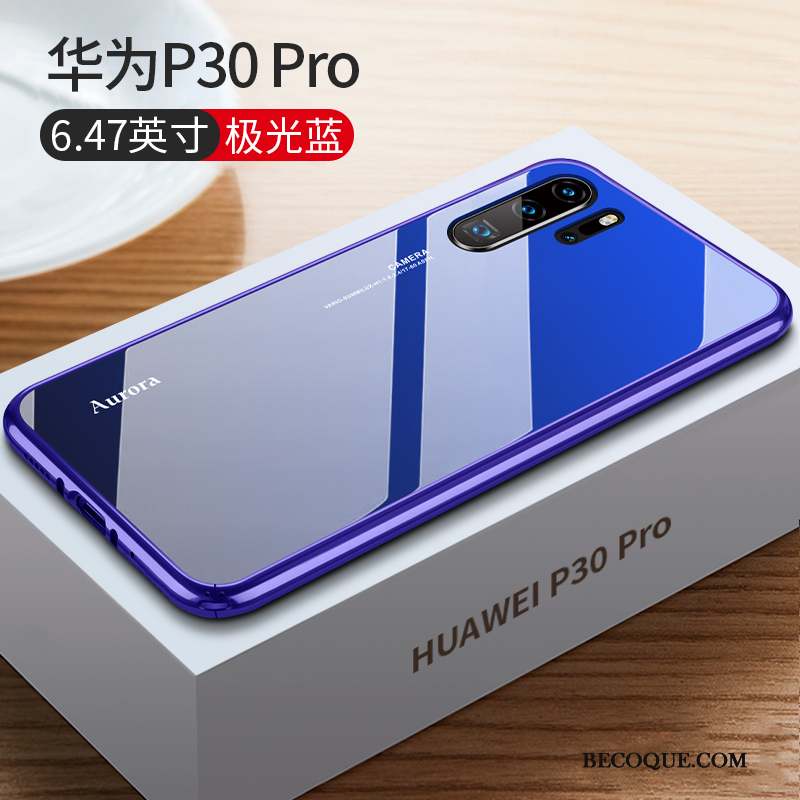 Huawei P30 Pro Border Difficile Créatif Bleu Étui Coque De Téléphone