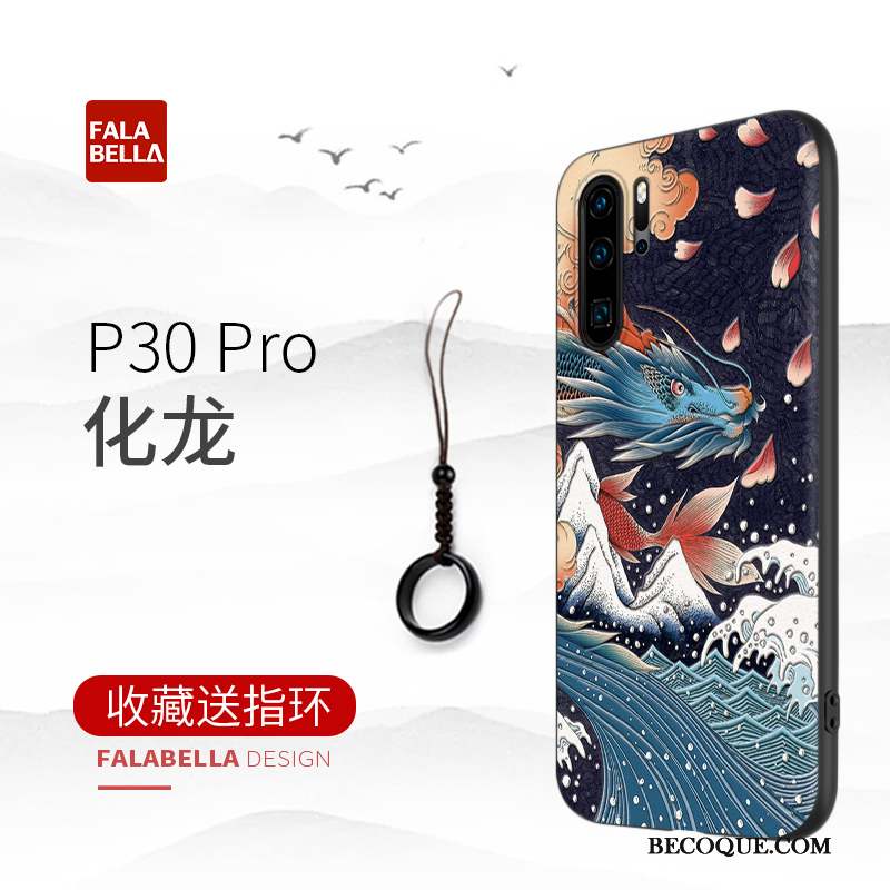 Huawei P30 Pro Coque Silicone Style Chinois Tout Compris Créatif Incassable Marque De Tendance
