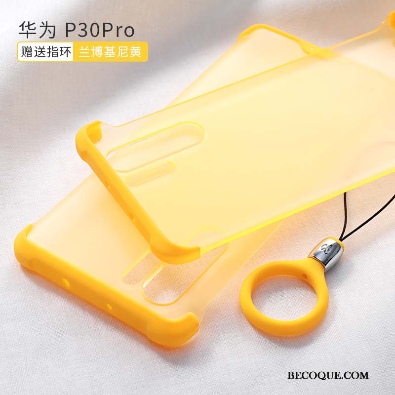 Huawei P30 Pro Jaune Incassable Fluide Doux Marque De Tendance Coque Très Mince