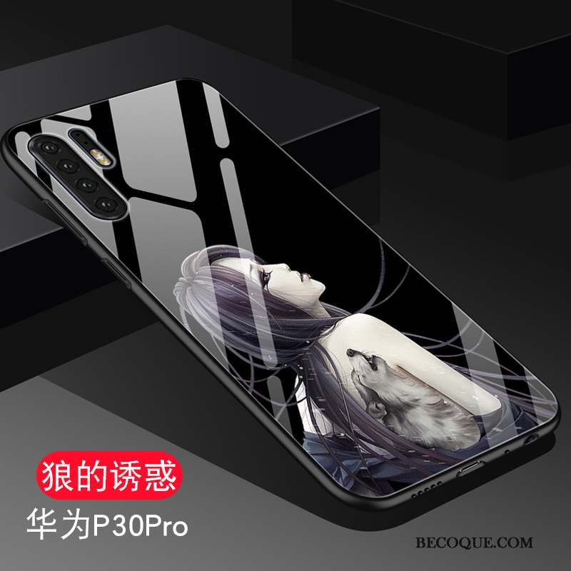 Huawei P30 Pro Tout Compris Coque De Téléphone Incassable Personnalité Marque De Tendance Verre