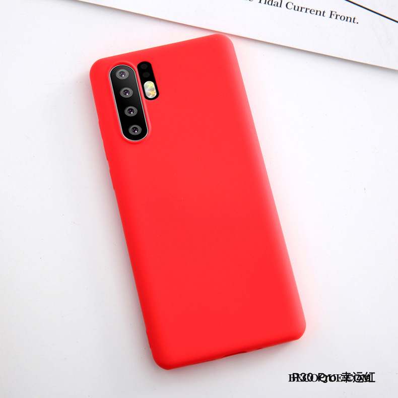 Huawei P30 Pro Tout Compris Silicone Étui En Cuir Incassable Rouge Coque De Téléphone