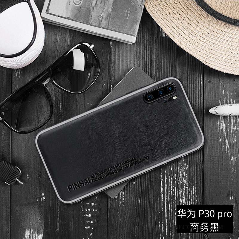 Huawei P30 Pro Étui Cuir Véritable Coque De Téléphone Tout Compris Marque De Tendance Incassable