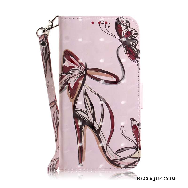 Huawei P30 Pro Étui En Cuir Housse Protection Rose Haute Coque De Téléphone