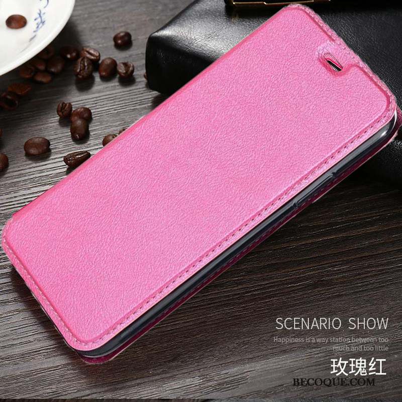 Huawei P30 Protection Incassable Business Étui En Cuir Rose Coque De Téléphone