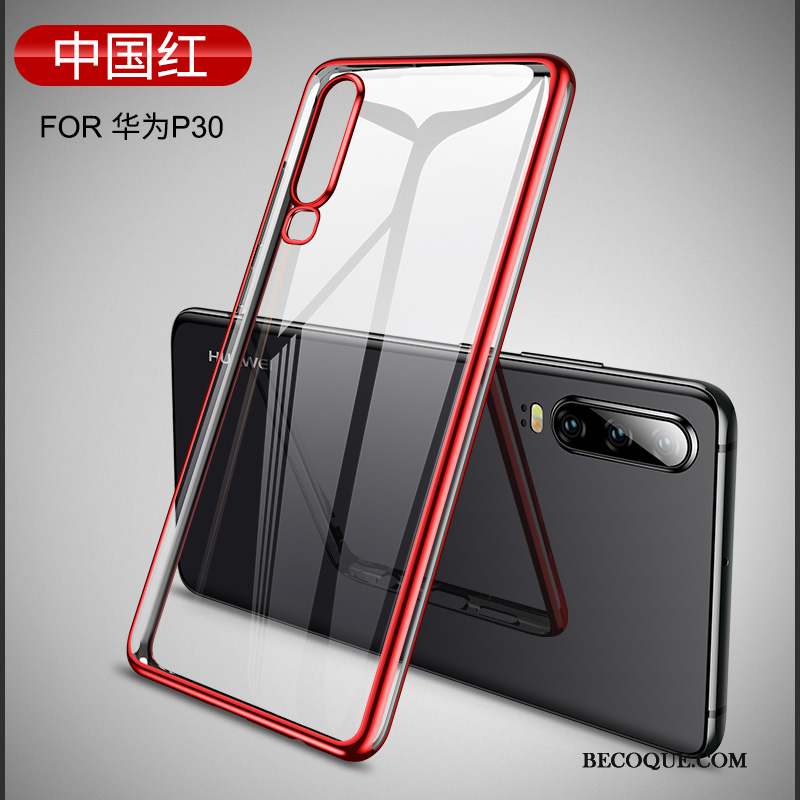 Huawei P30 Tout Compris Rouge Protection Coque Élégant Marque De Tendance