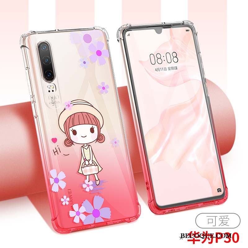 Huawei P30 Très Mince Étui Coque De Téléphone Tout Compris Transparent