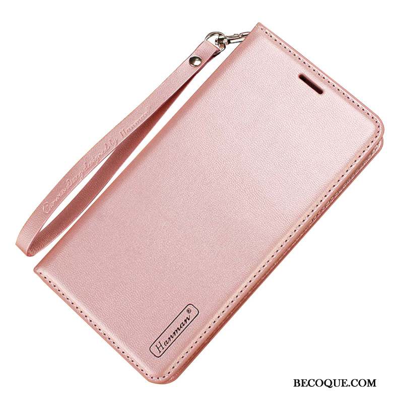 Huawei P40 Coque Housse Étui Étui En Cuir Incassable Protection Rose