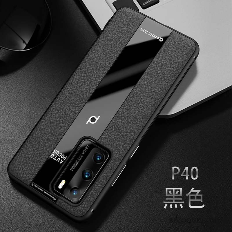 Huawei P40 Coque Tout Compris Noir Fluide Doux Protection Créatif Nouveau