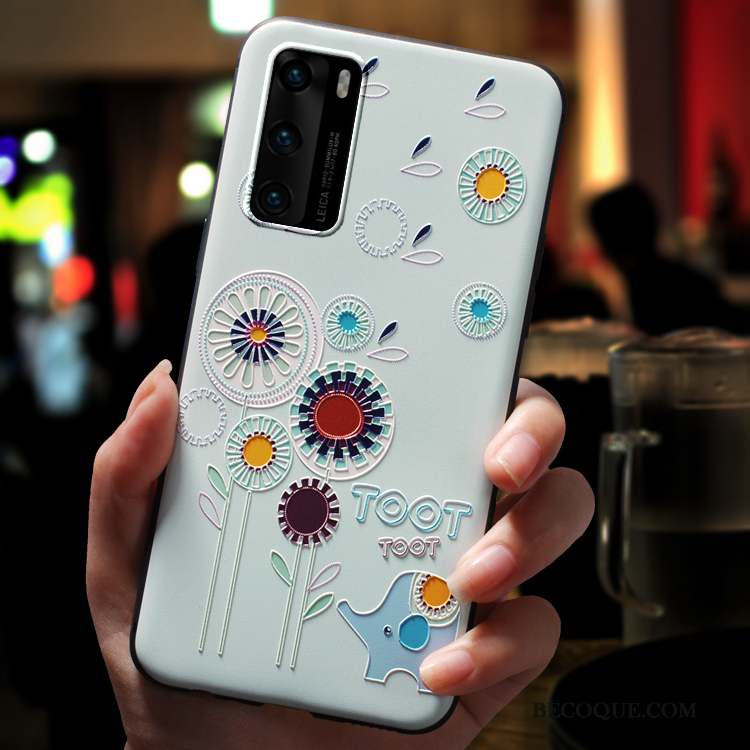 Huawei P40 Incassable Silicone Coque De Téléphone Protection Très Mince Dessin Animé