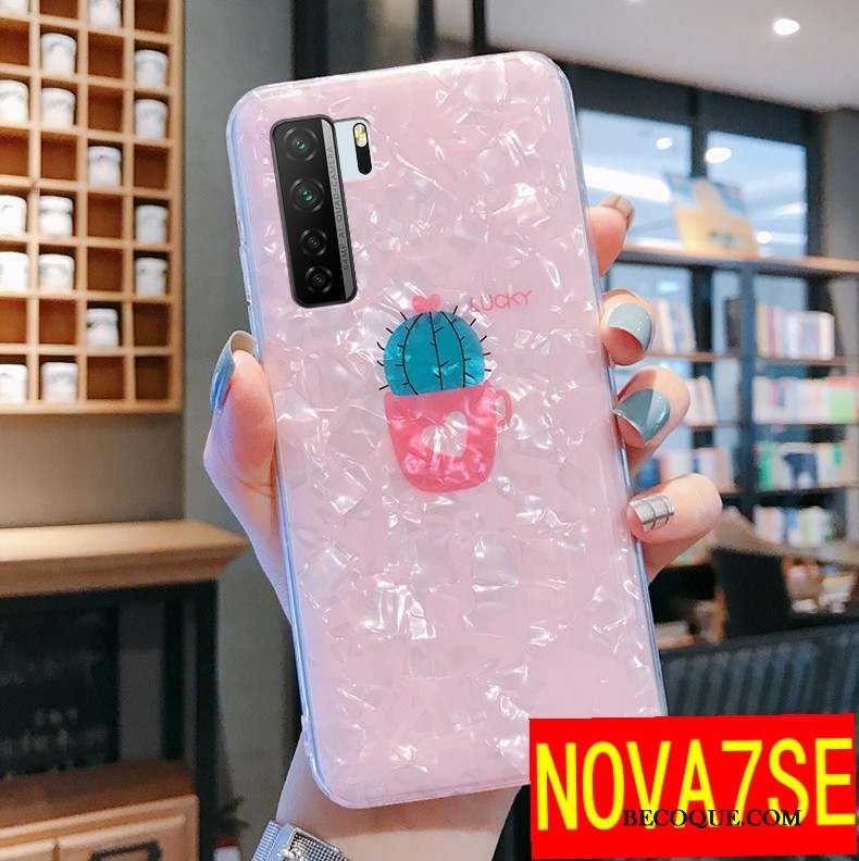 Huawei P40 Lite 5g Téléphone Portable Protection Rose Étui Coque De Téléphone Nouveau