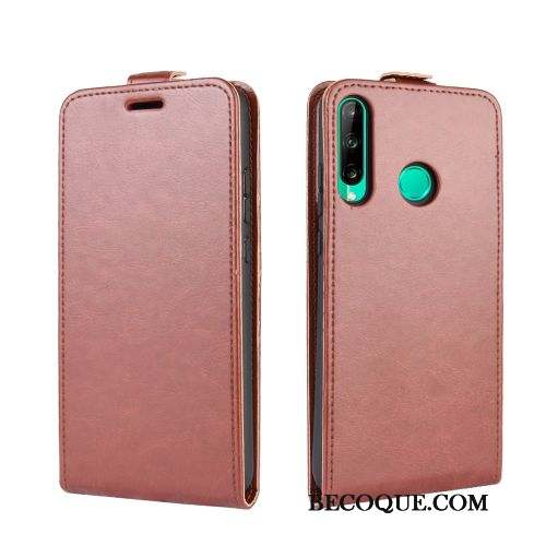 Huawei P40 Lite E Coque Carte Étui Jours Étui En Cuir Marron Housse