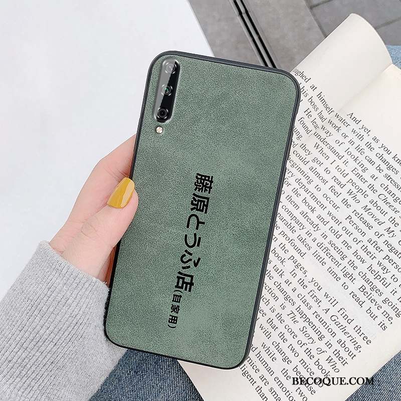 Huawei P40 Lite E Coque Créatif Peluche Vert Daim Fourrure Vintage Nouveau