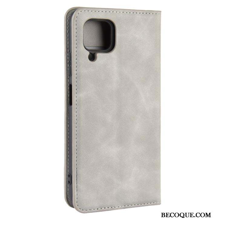 Huawei P40 Lite Gris Étui En Cuir Coque De Téléphone Support Business Portefeuille