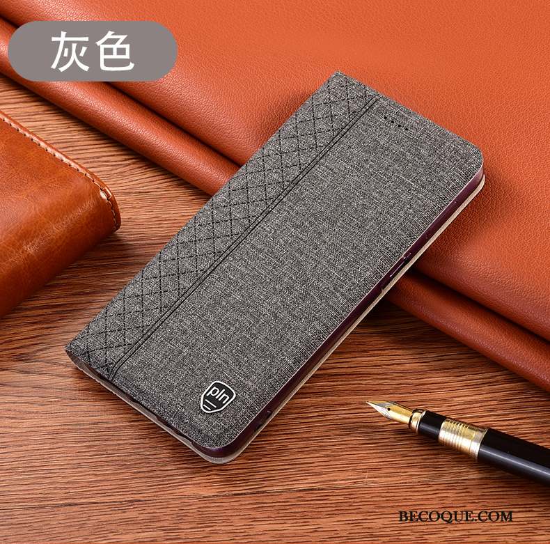 Huawei P40 Lite Protection Coque De Téléphone Incassable Étui En Cuir Tout Compris Gris