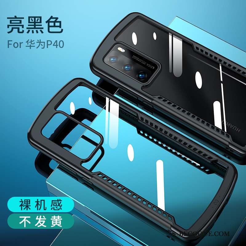 Huawei P40 Personnalité Coque De Téléphone Étui Très Mince Silicone Noir