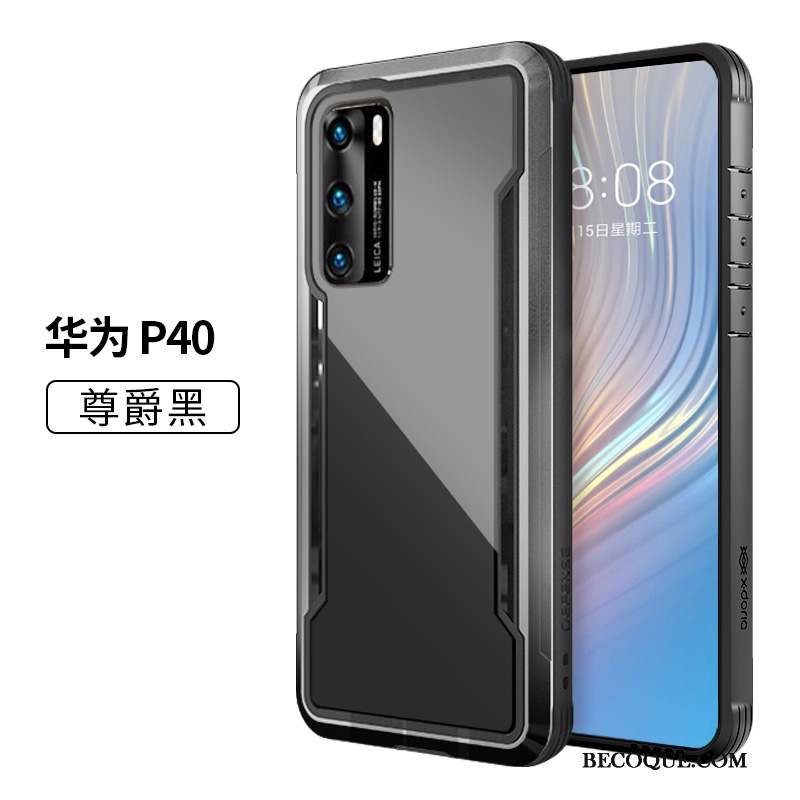 Huawei P40 Étui Coque De Téléphone Incassable Noir Légères Protection