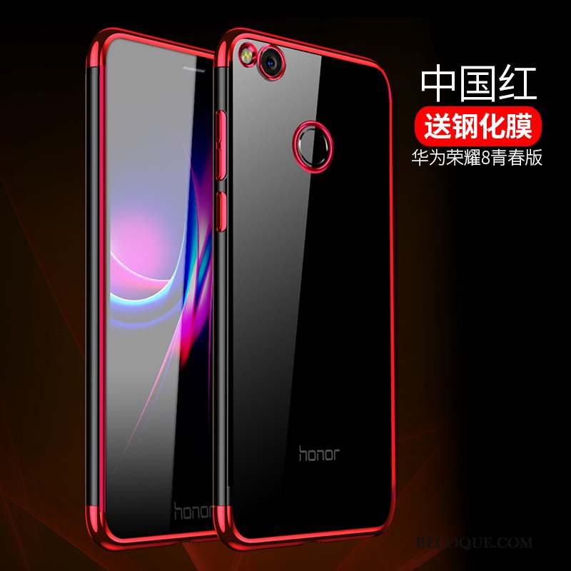 Huawei P8 Lite 2017 Coque Jeunesse Très Mince Incassable Fluide Doux Étui Rouge