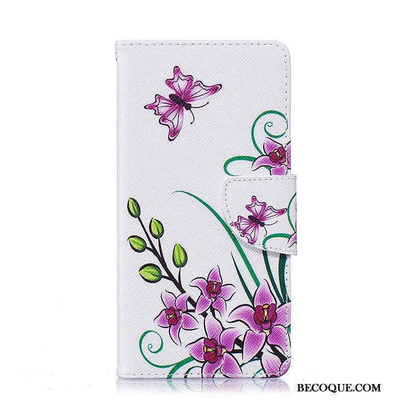 Huawei P9 Coque Housse Peinture Étui Violet Dessin Animé Étui En Cuir