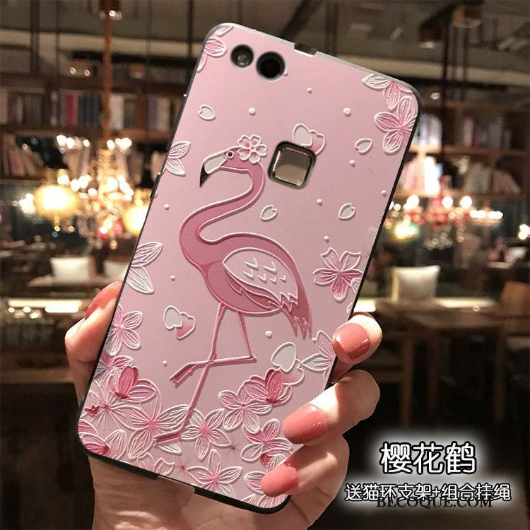 Huawei P9 Lite Charmant Tout Compris Silicone Coque De Téléphone Étui Rose