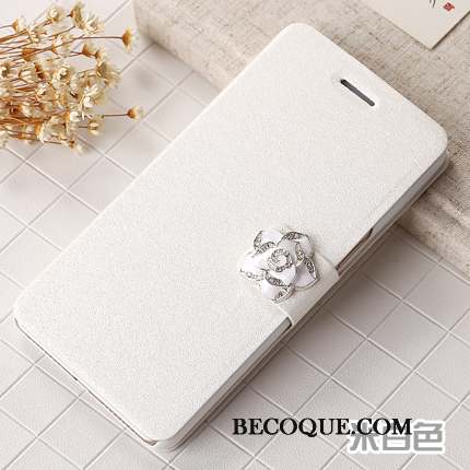Huawei P9 Lite Coque Étui En Cuir Protection Blanc Housse De Téléphone