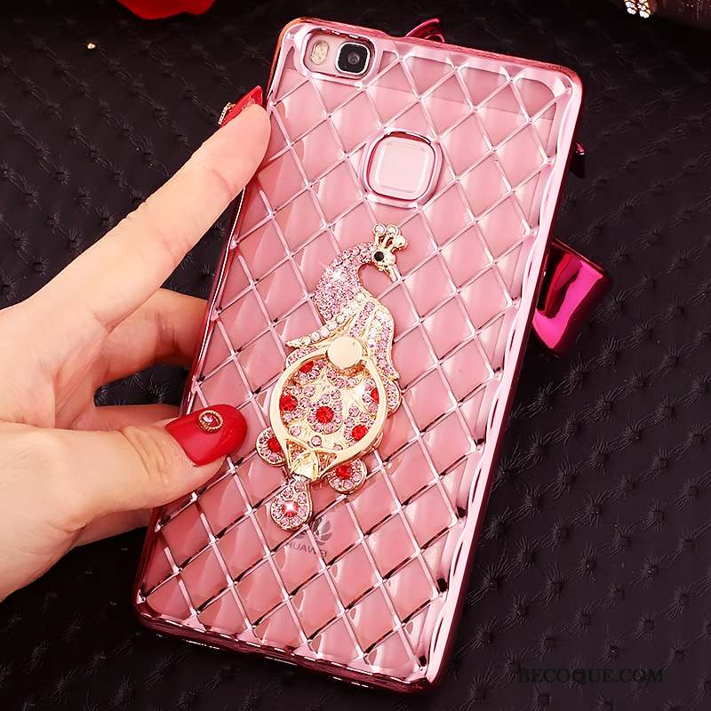 Huawei P9 Lite Jeunesse Rose Très Mince Coque Strass Incassable