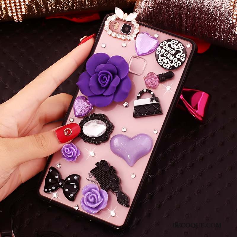 Huawei P9 Lite Violet Protection Étui Coque Fluide Doux Jeunesse